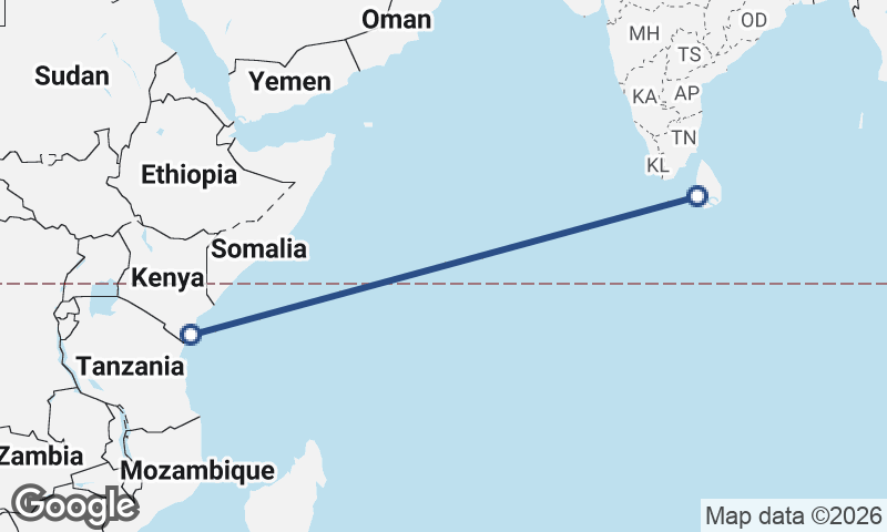 Mombasa to Colombo