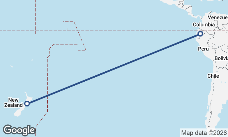 New Zealand to Ecuador
