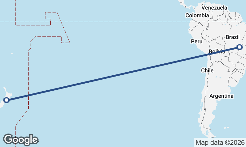 New Zealand to Brazil