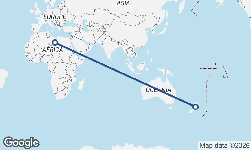 New Zealand to Libya