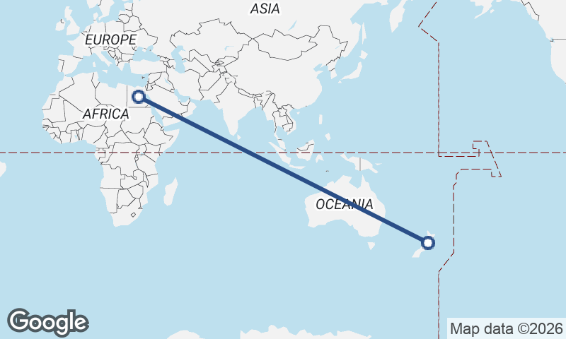 New Zealand to Egypt