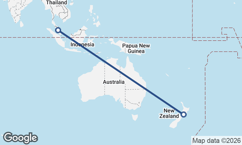 New Zealand to Malaysia