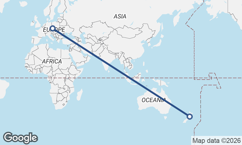 New Zealand to Czech Republic