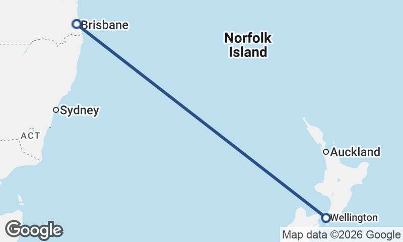 Wellington to Brisbane