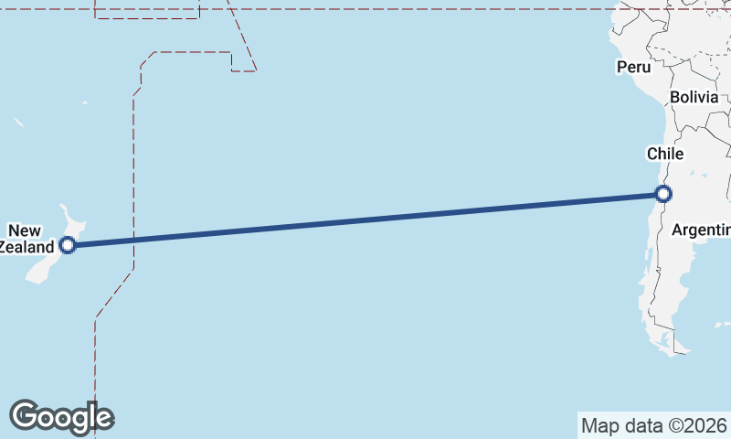 Wellington to Santiago