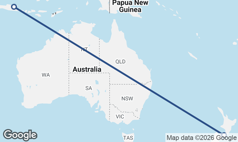 Wellington to Surabaya