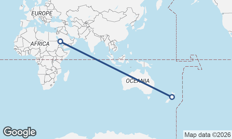 Wellington to Jeddah