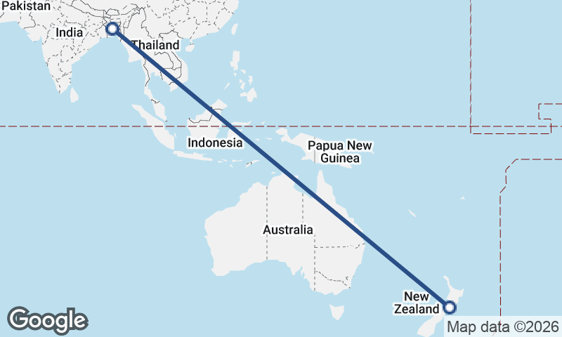 Wellington to Dhaka