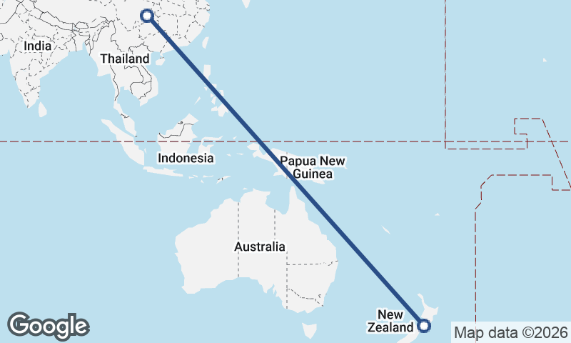 Wellington to Chongqing