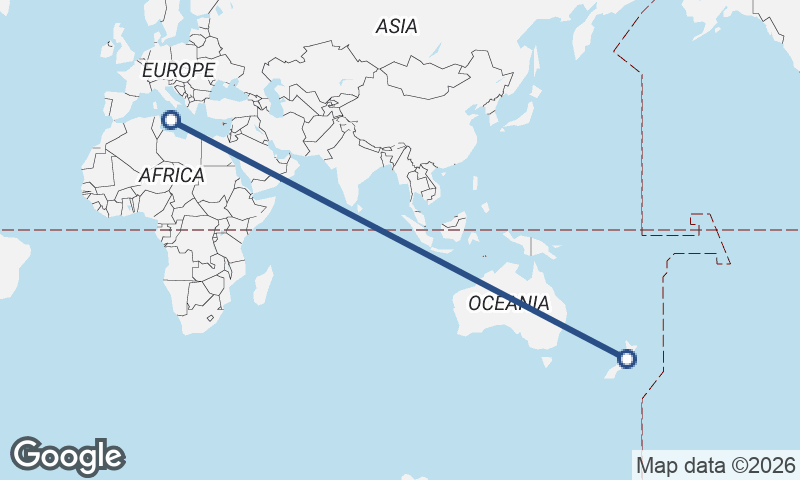 Wellington to Valletta