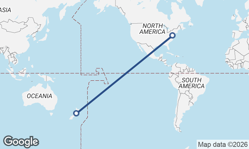 Wellington to Baltimore