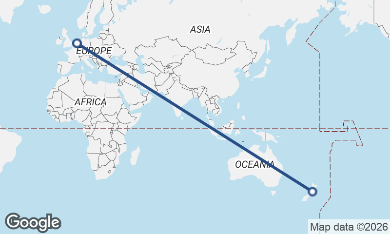 Wellington to Amsterdam