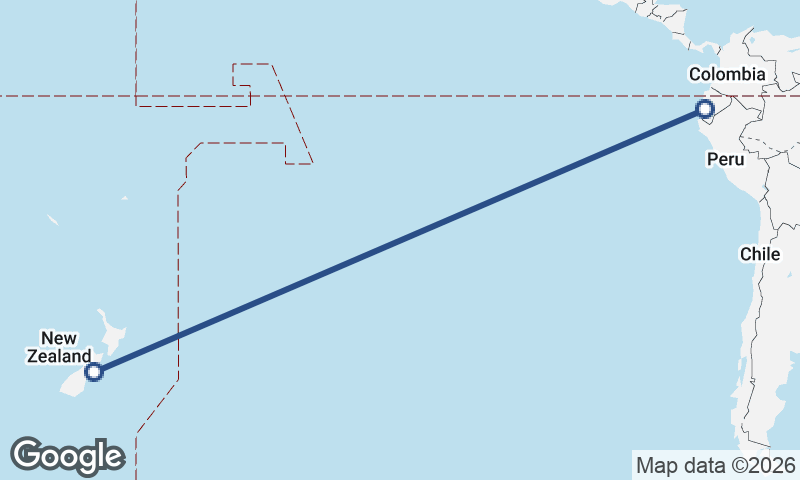 Christchurch to Guayaquil