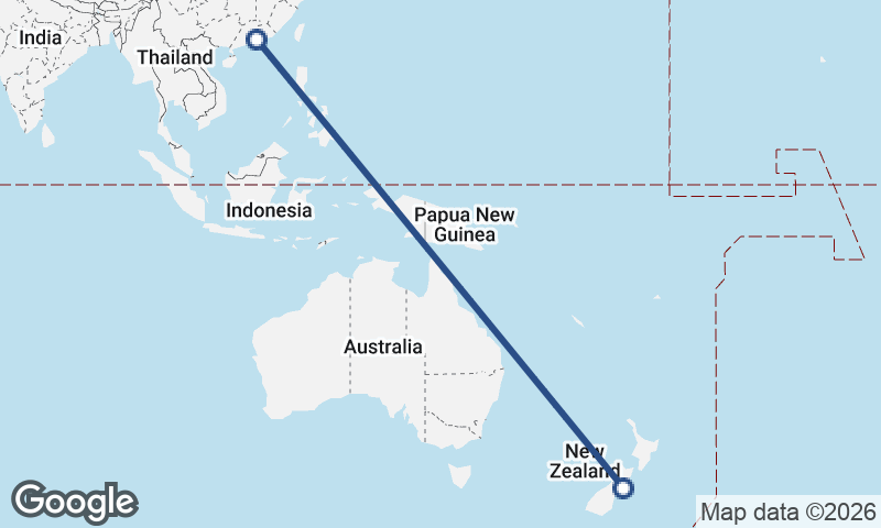 Christchurch to Shenzhen
