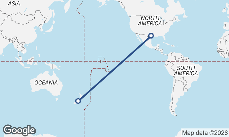 Christchurch to Austin