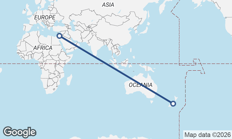 Christchurch to Tel Aviv-Yafo