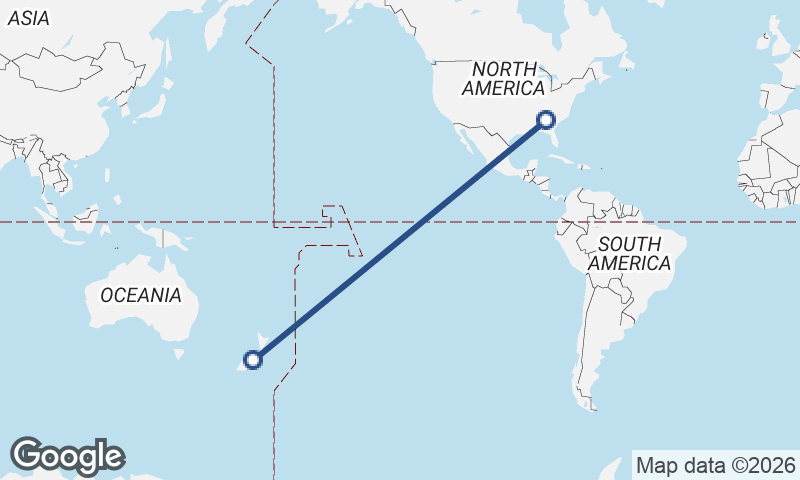 Christchurch to Atlanta