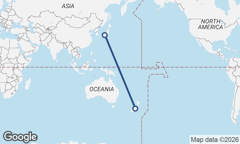 Christchurch to Nagoya
