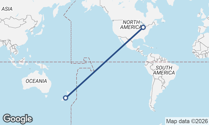 Christchurch to Detroit