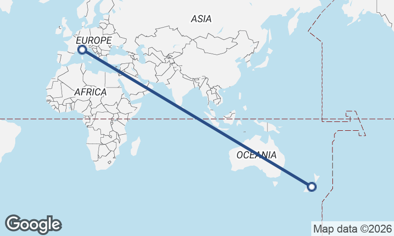 Christchurch to Genoa