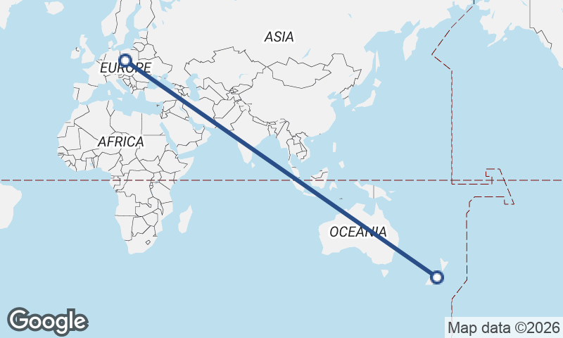 Christchurch to Wrocław