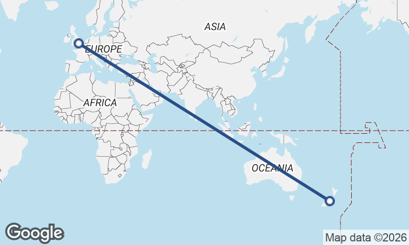 Christchurch to London