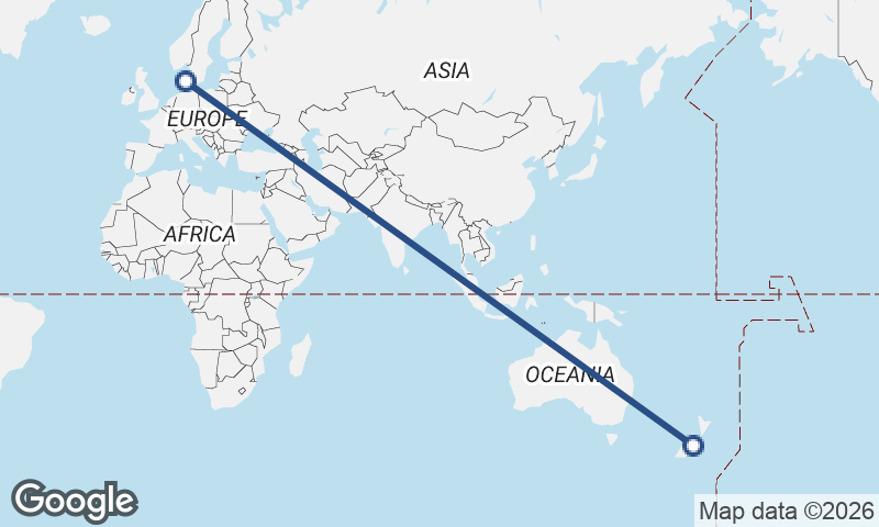 Christchurch to Aarhus