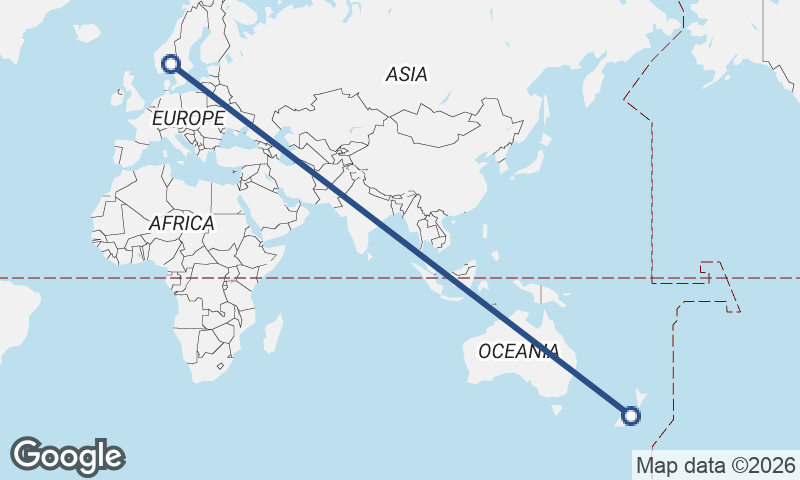 Christchurch to Oslo