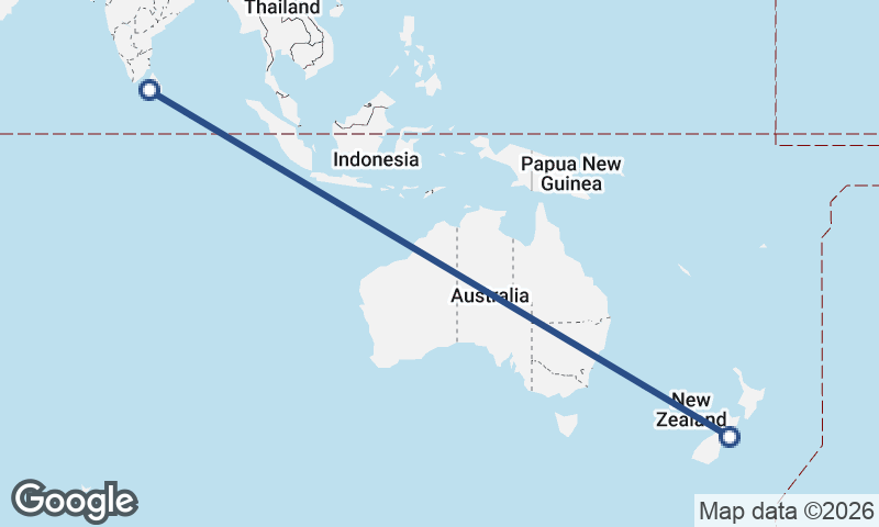 Christchurch to Colombo