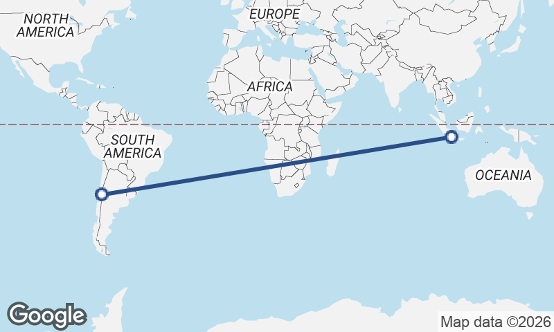 Jakarta to Santiago