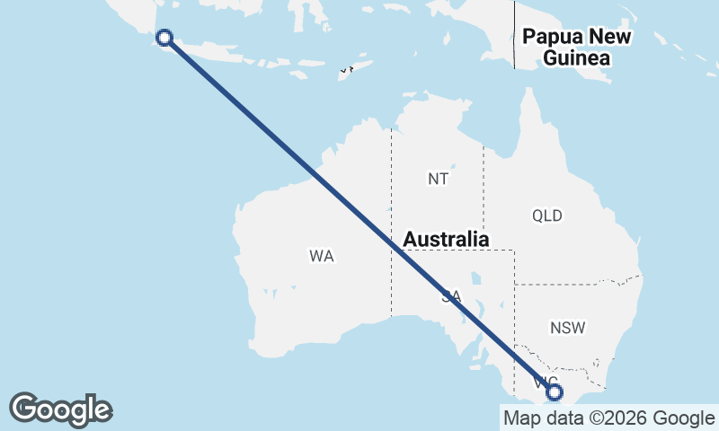 Jakarta to Melbourne