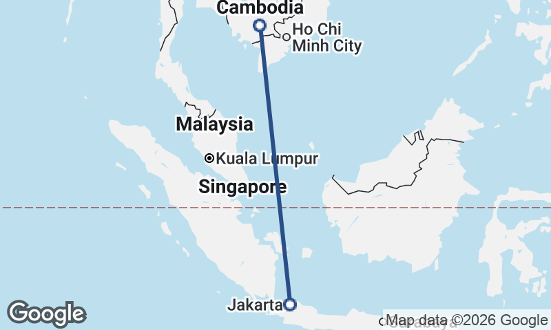 Jakarta to Phnom Penh