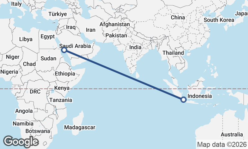 Jakarta to Jeddah