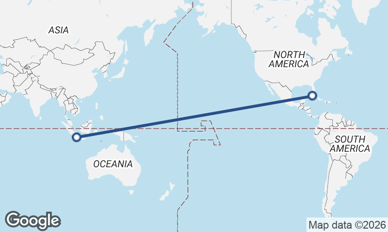 Jakarta to Havana