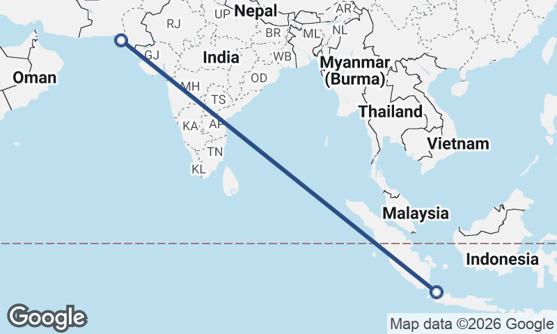 Jakarta to Karachi