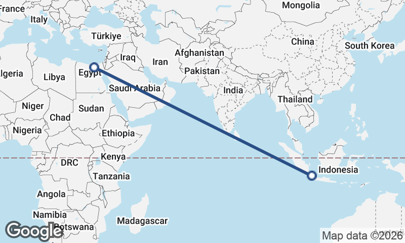 Jakarta to Cairo