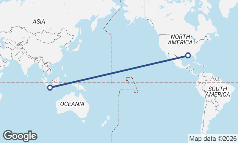 Jakarta to New Orleans