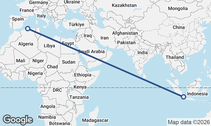 Jakarta to Algiers