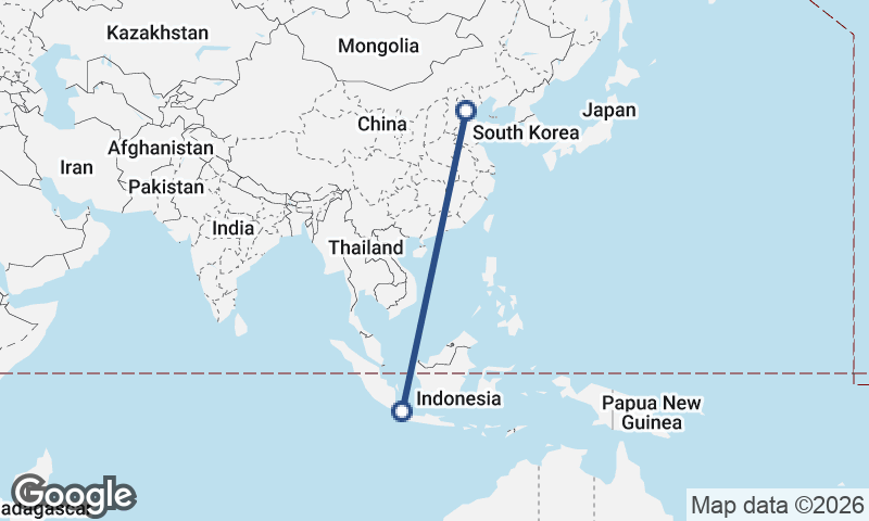 Jakarta to Tianjin