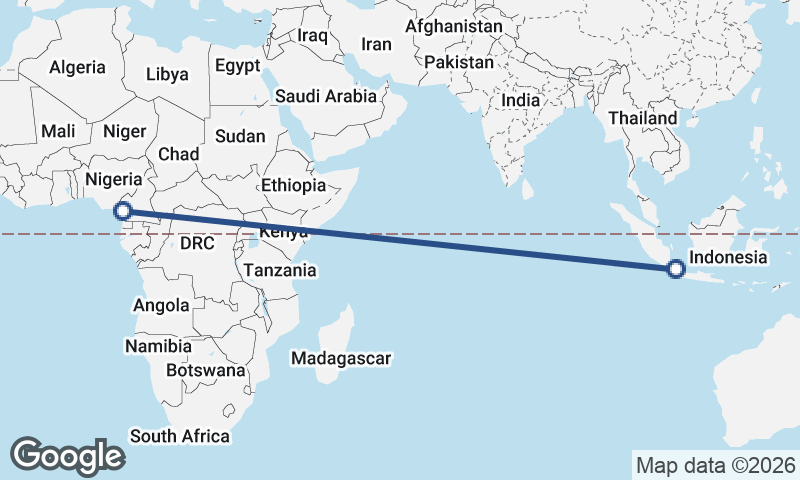 Jakarta to Douala