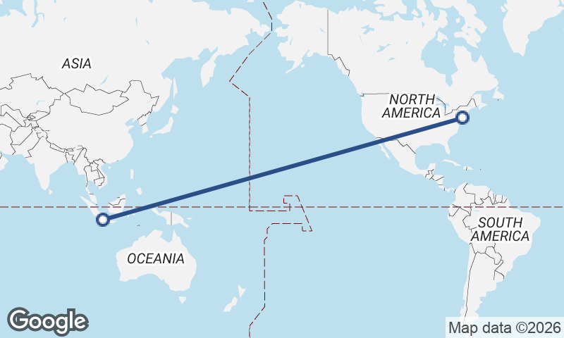Jakarta to New York