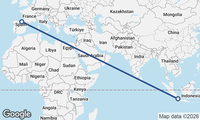 Jakarta to Bilbao