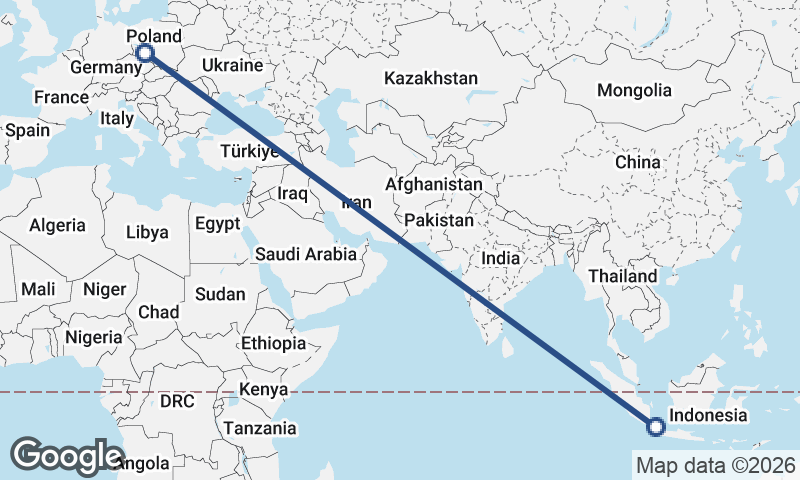 Jakarta to Wrocław