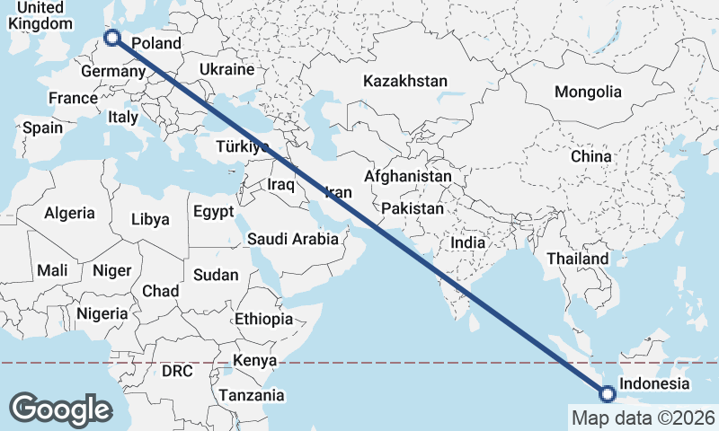 Jakarta to Hamburg