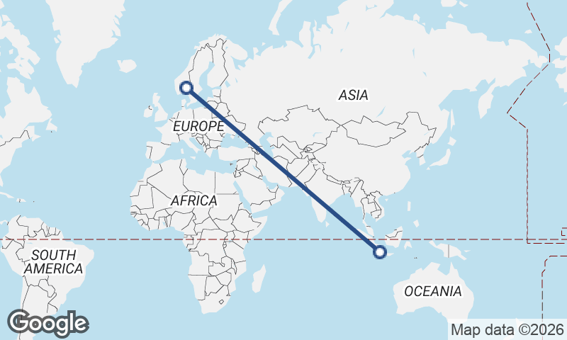 Jakarta to Oslo