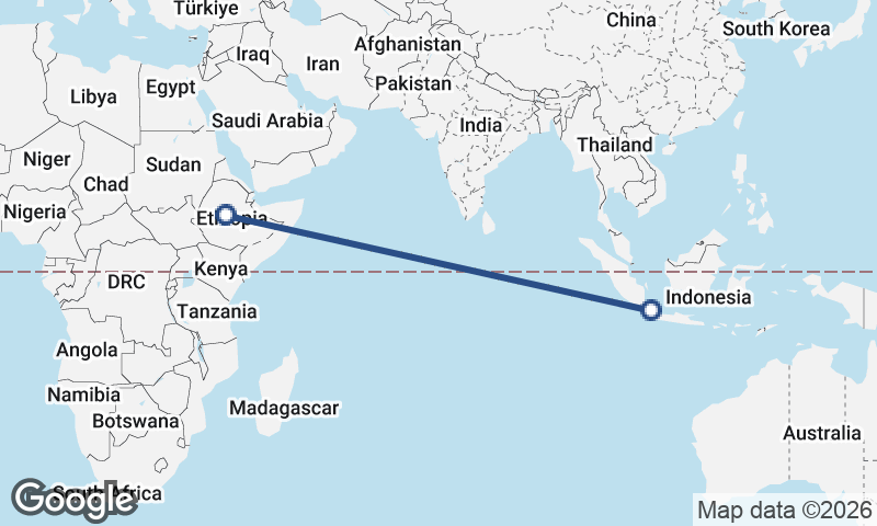 Jakarta to Addis Ababa