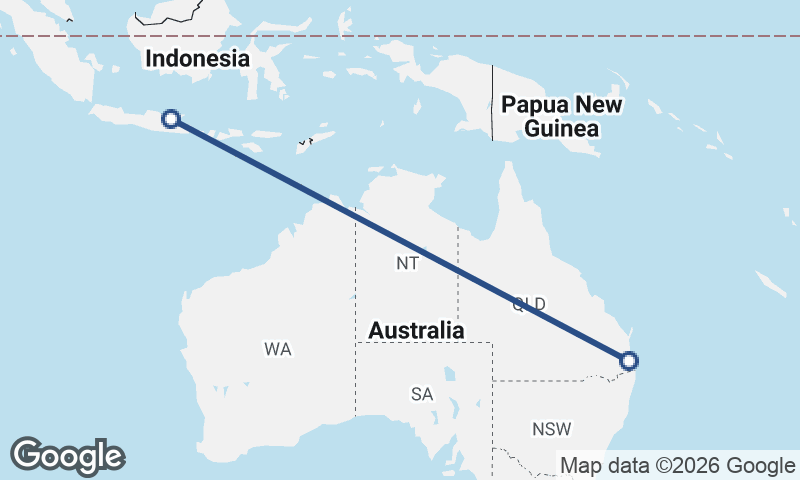 Surabaya to Brisbane