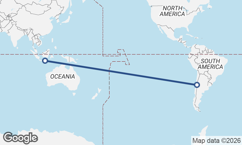 Surabaya to Santiago