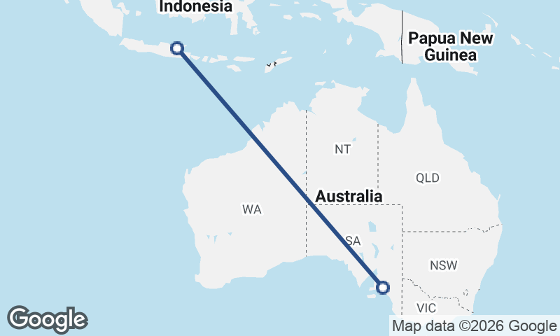Surabaya to Adelaide