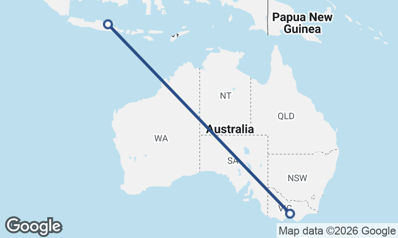 Surabaya to Melbourne